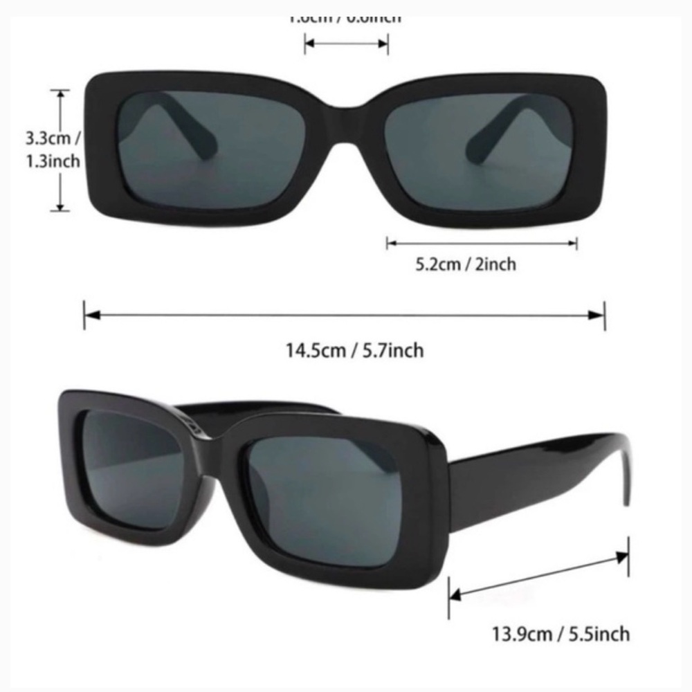 Y2K Black Fashion Cateye Retro Fashion Sunglasses 3 pair - Picture 4 of 6